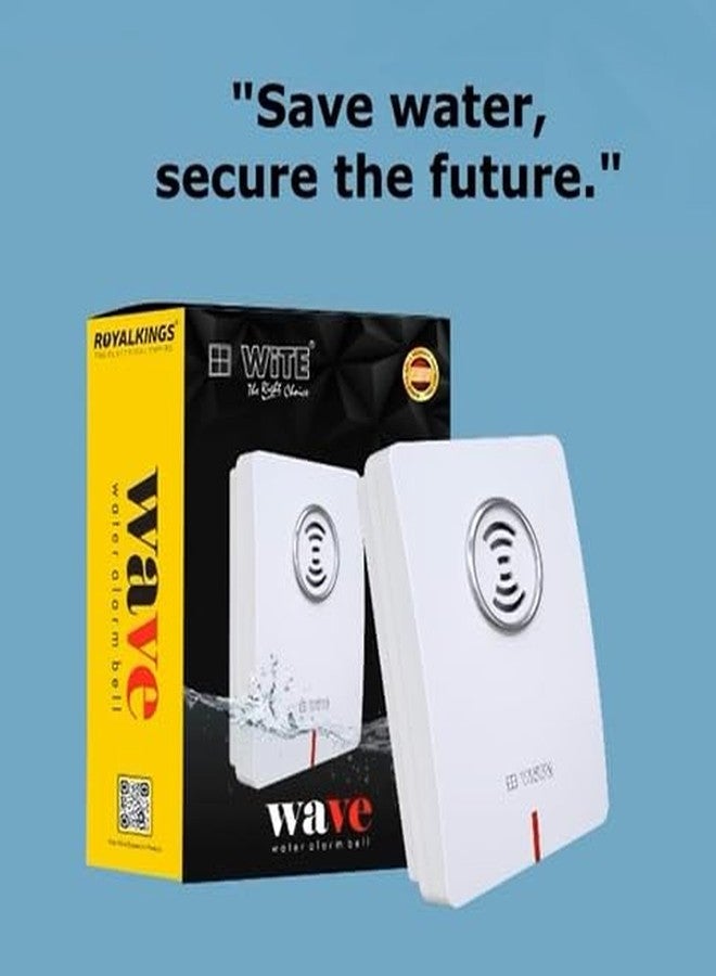 WiTE The Right Choice وايت - الخيار الأمثل - جهاز إنذار ذكي للمياه - حماية من فيضان الخزان - إنذار صوتي باللغتين الهندية والإنجليزية، تصميم أنيق، يوفر المياه والكهرباء، يمنع التلف، مؤشر لحالة التشغيل/الإيقاف - Image 4